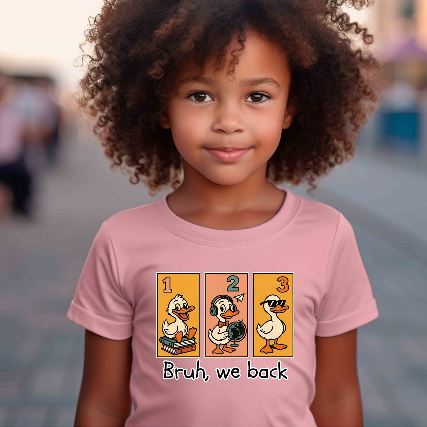 'Bruh, We Back' Back to School Graphic Tee, Youth Casual Shirt