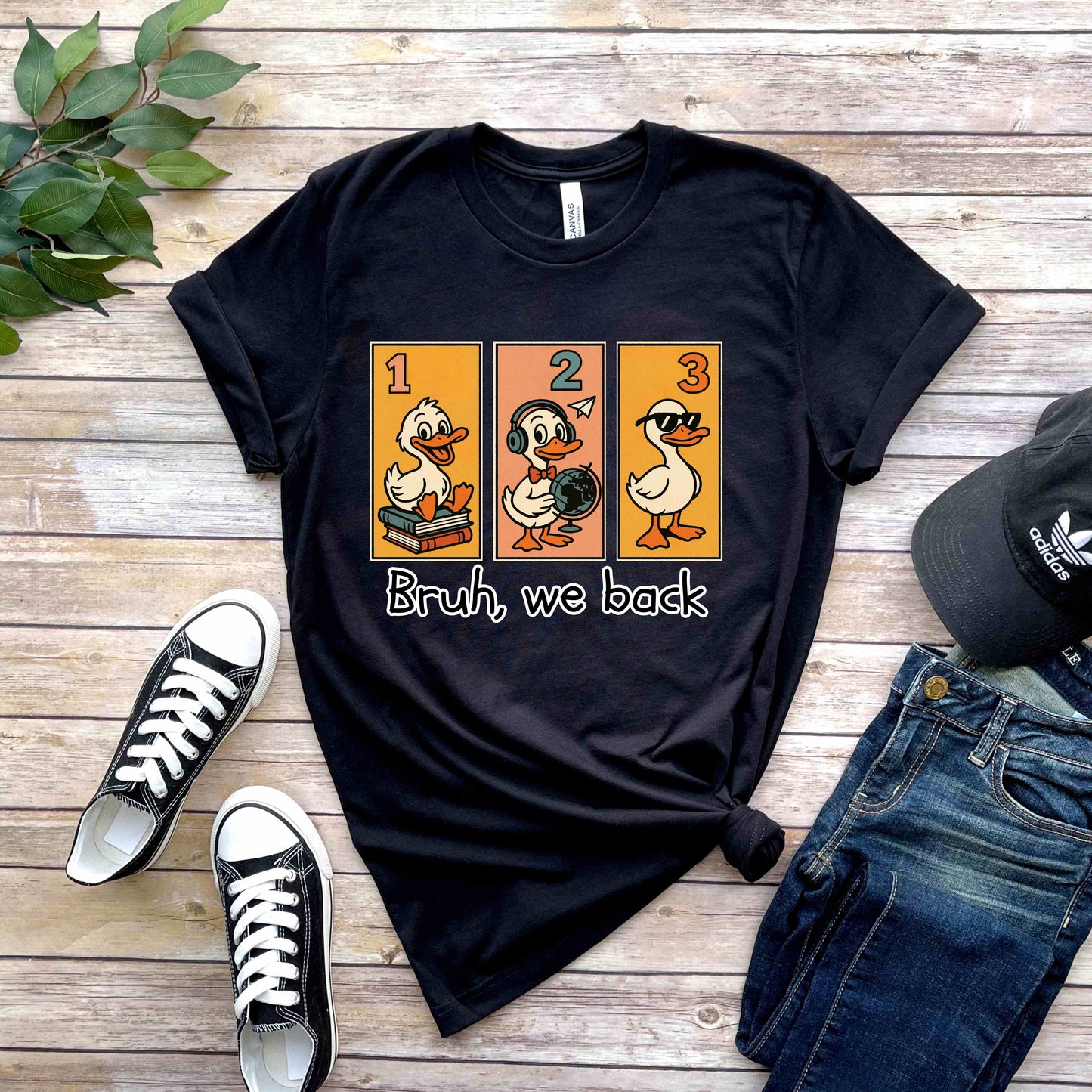 'Bruh, We Back' Back to School Graphic Tee, Youth Casual Shirt