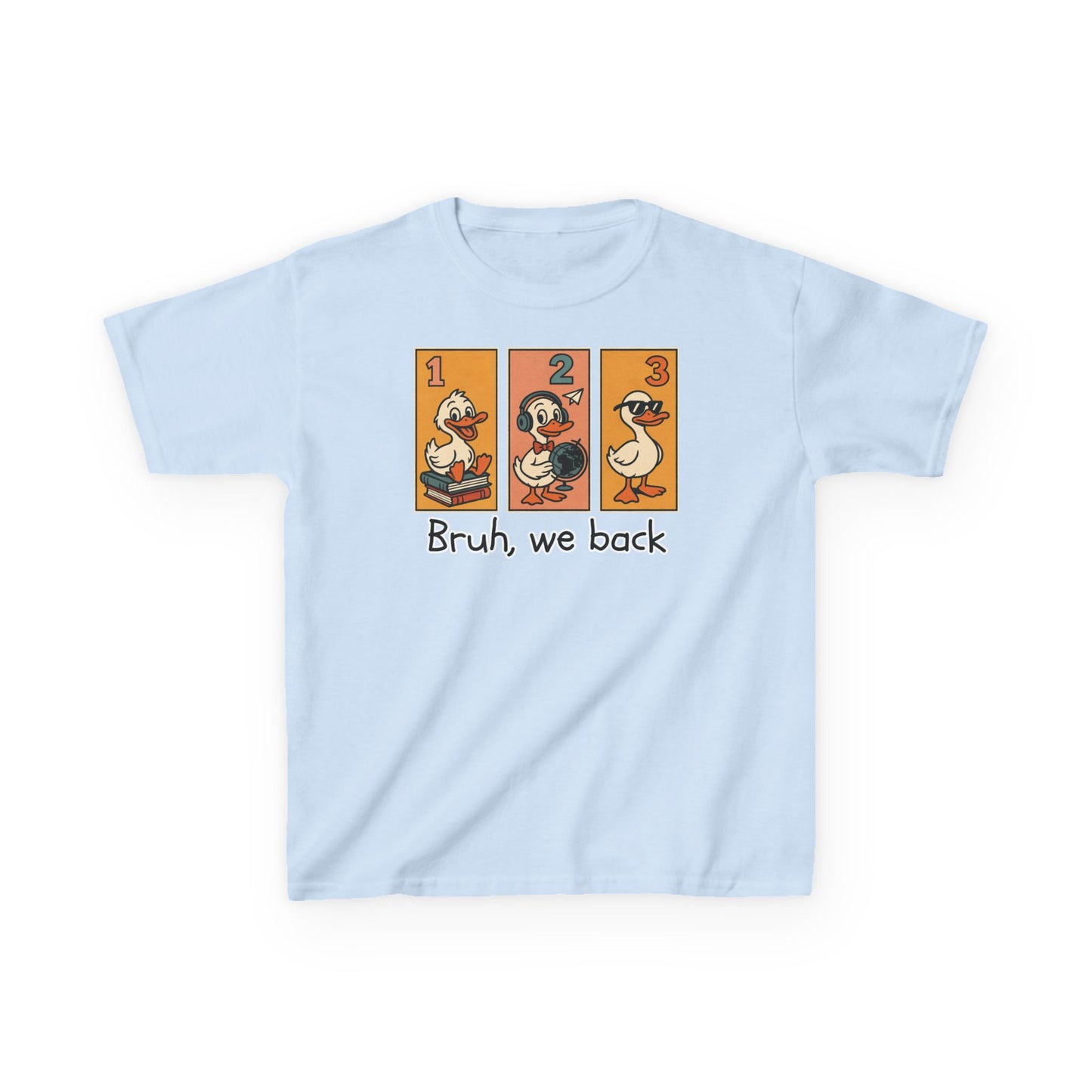 'Bruh, We Back' Back to School Graphic Tee, Youth Casual Shirt
