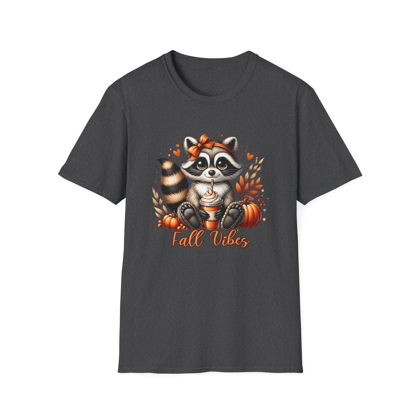 Fall Vibes Raccoon Shirt,Cute Pumpkin Spice Latte Shirt,Autumn Graphic Tee,Cute Raccoon Fall Shirt,Autumn Vibes Graphic Tee