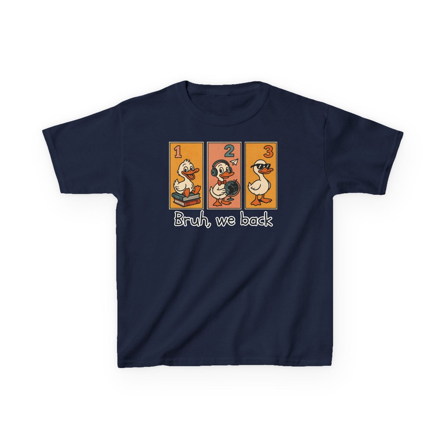 'Bruh, We Back' Back to School Graphic Tee, Youth Casual Shirt