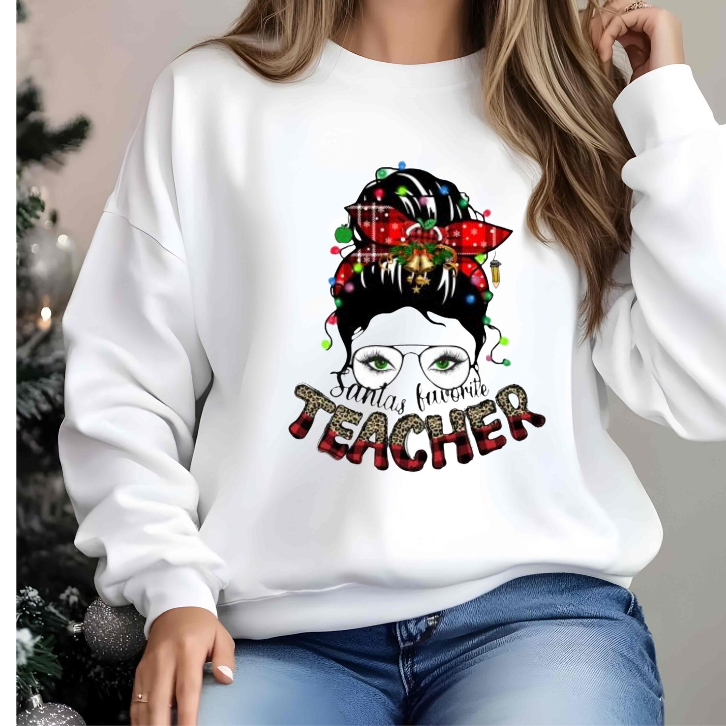 "Santa's Favorite Teacher" Sweater, Christmas Sweater or Gift For Teachers