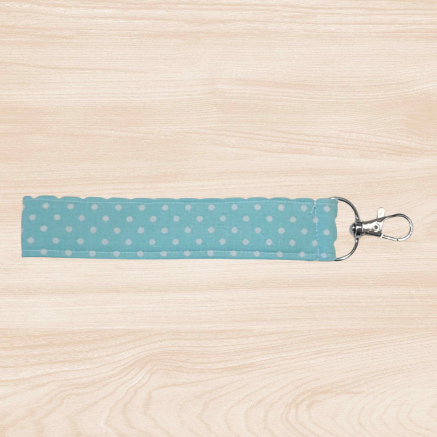 Fabric wristlet keychain with sturdy key ring. Perfect key holder strap for car keys, house keys, and everyday use