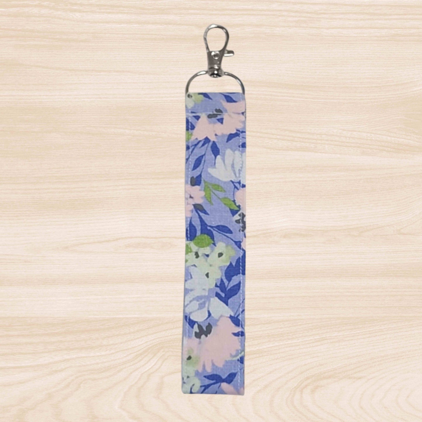 Fabric wristlet keychain with sturdy key ring. Perfect key holder strap for car keys, house keys, and everyday use. Cute gift for her.