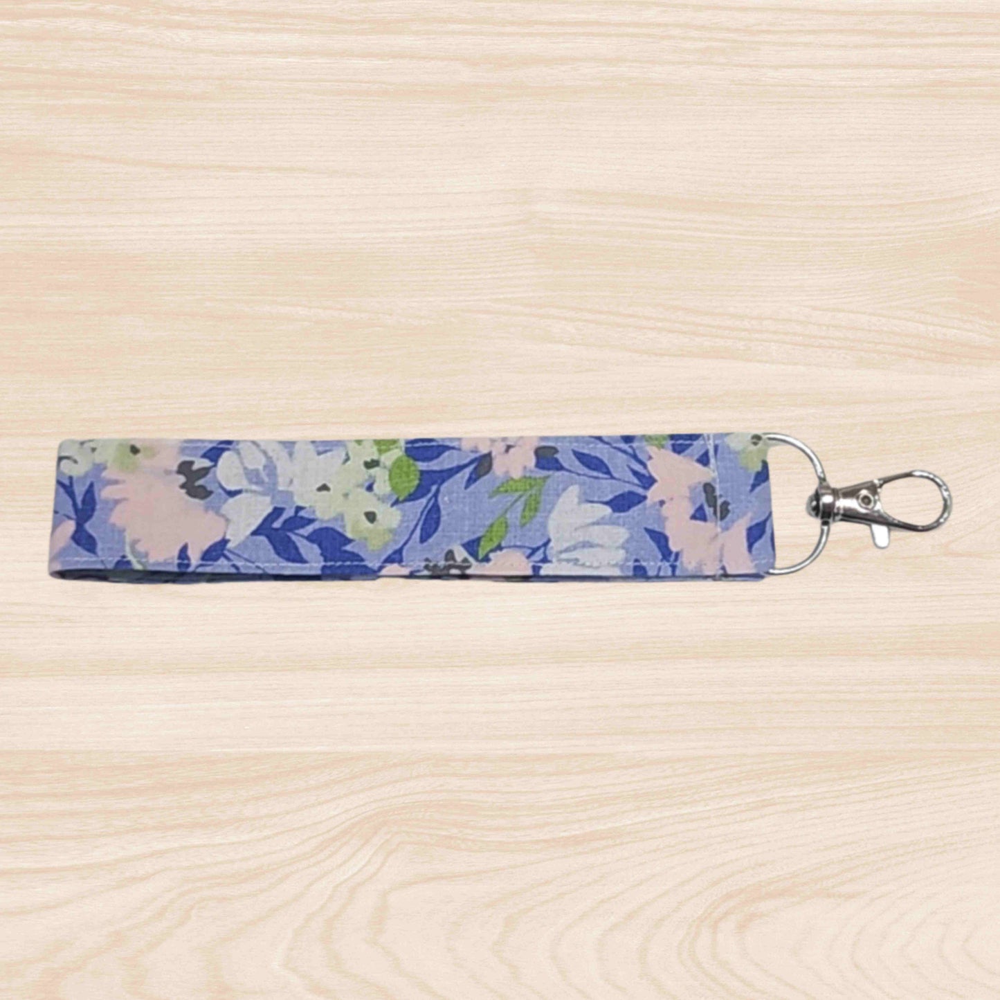 Fabric wristlet keychain with sturdy key ring. Perfect key holder strap for car keys, house keys, and everyday use. Cute gift for her.