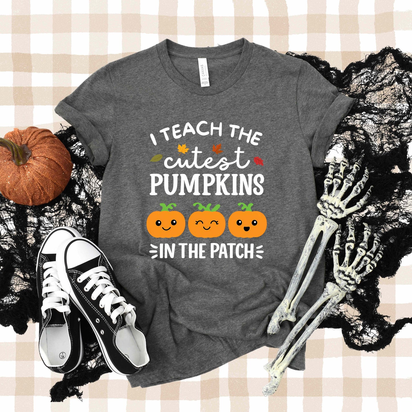 I Teach The Cutest Pumpkins In The Patch Shirt, Cute Fall Teacher Shirts