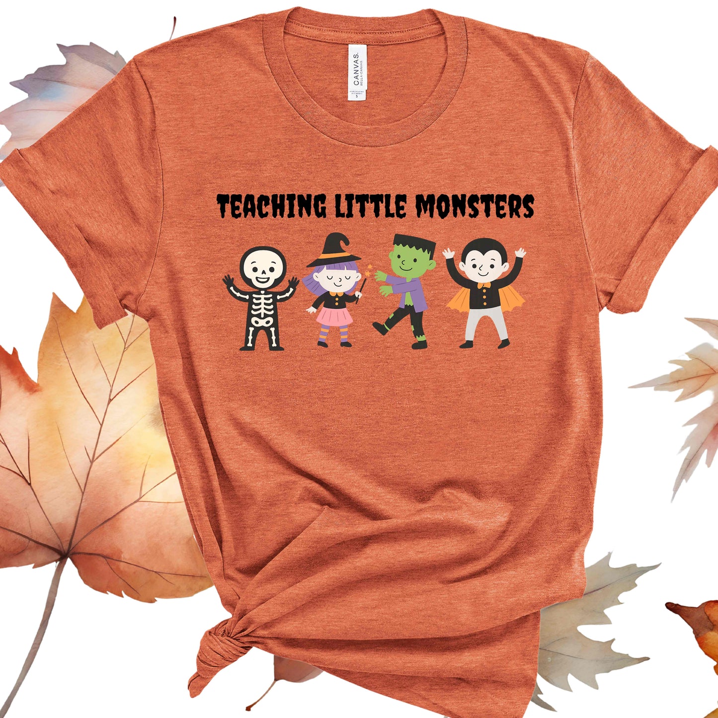Teaching Little Monsters Teacher Halloween Shirt