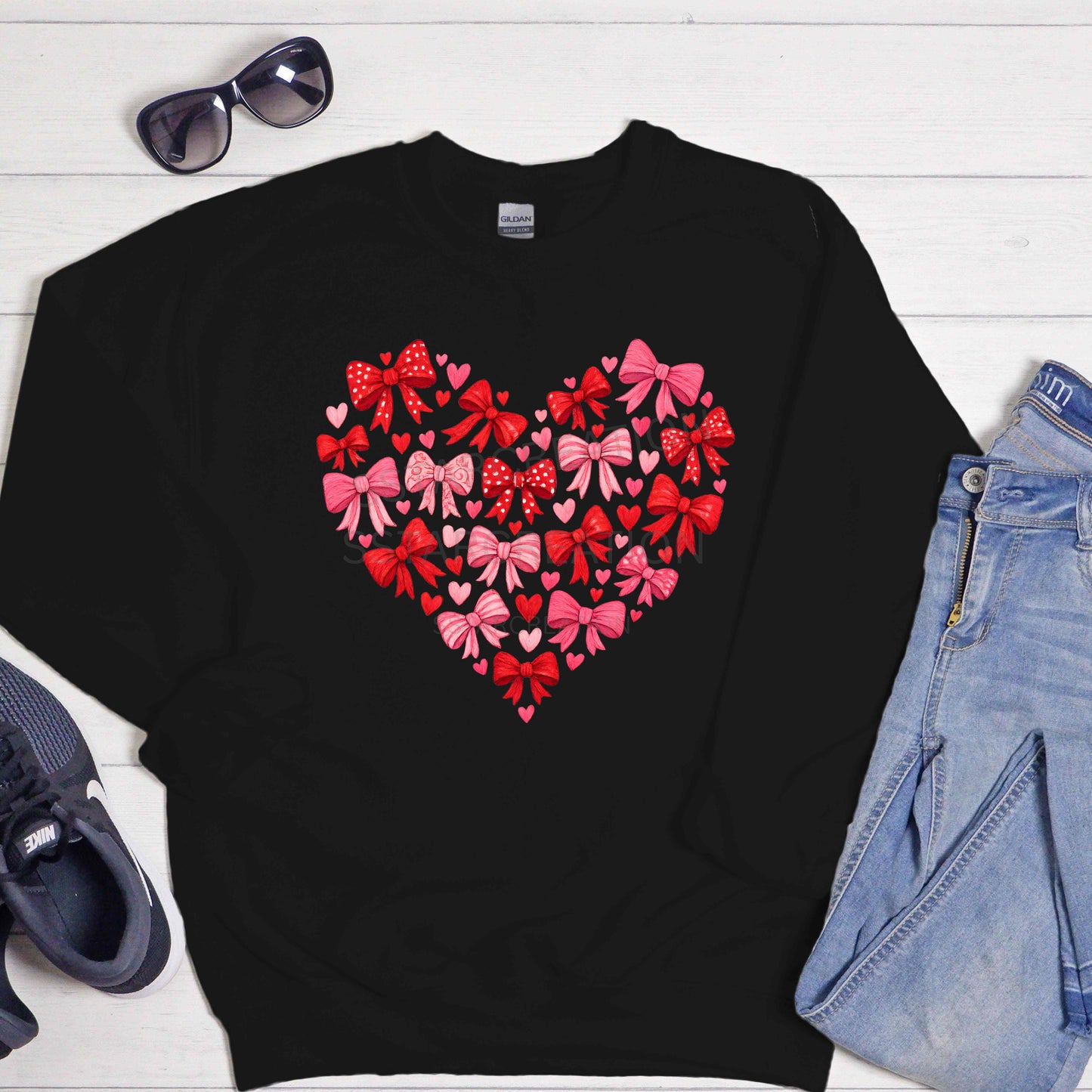 Valentine’s Day Coquette Bow Crewneck Sweatshirt