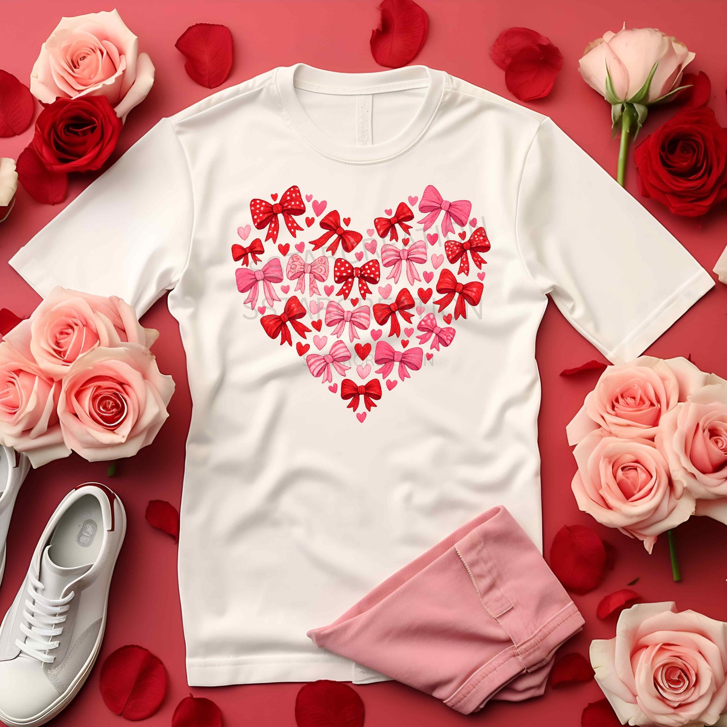 Valentine’s Day Coquette Bow Tshirt