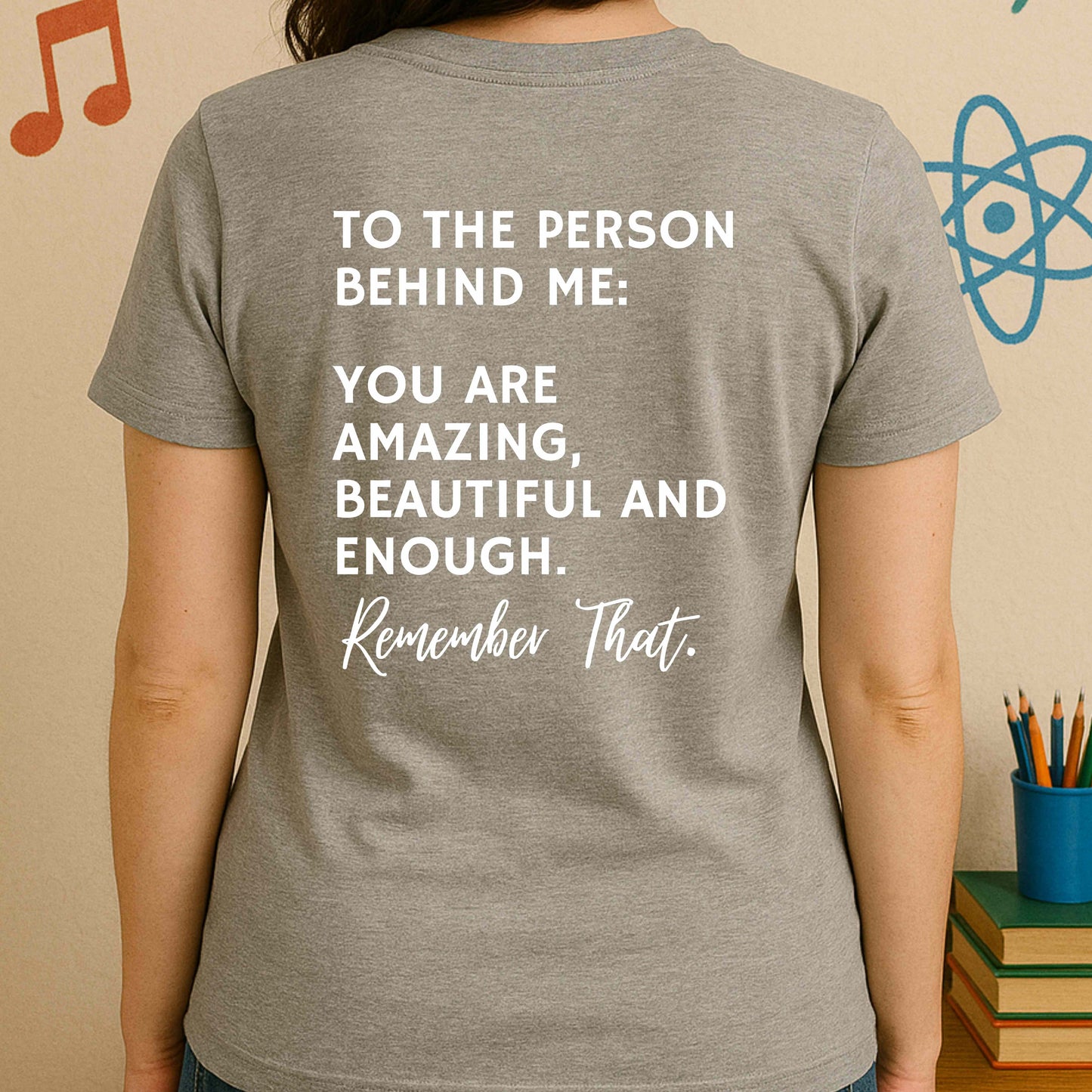 "You Matter" You Are Enough T-Shirt. A motivational affirmation tee with an uplifting quote, perfect for everyday wear or thoughtful gifts