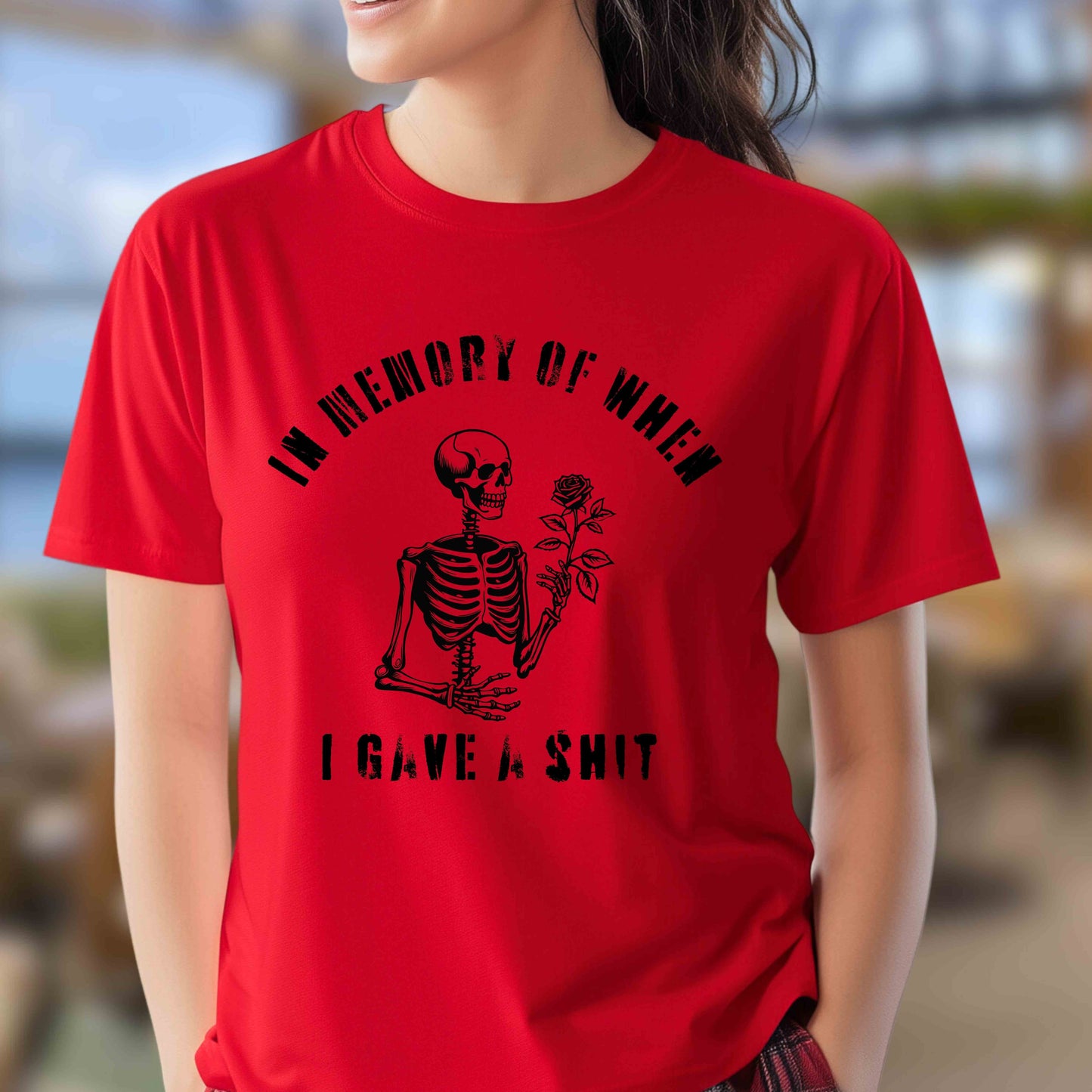 Funny In memory of when I gave a Shit, Halloween humor Shirt, Funny Shirt for Fall, Unisex Shirt