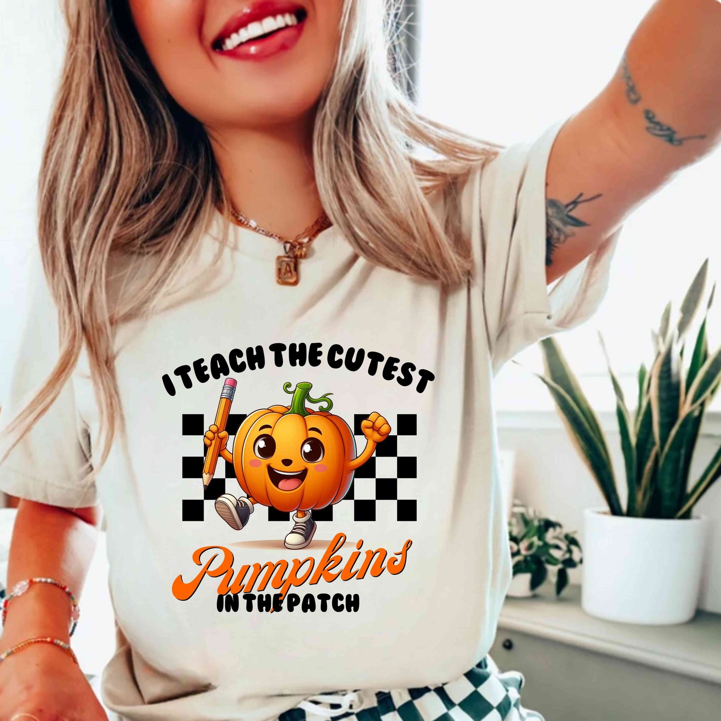 I Teach The Cutest Pumpkins In The Patch Shirt, Cute Fall Teacher Shirts
