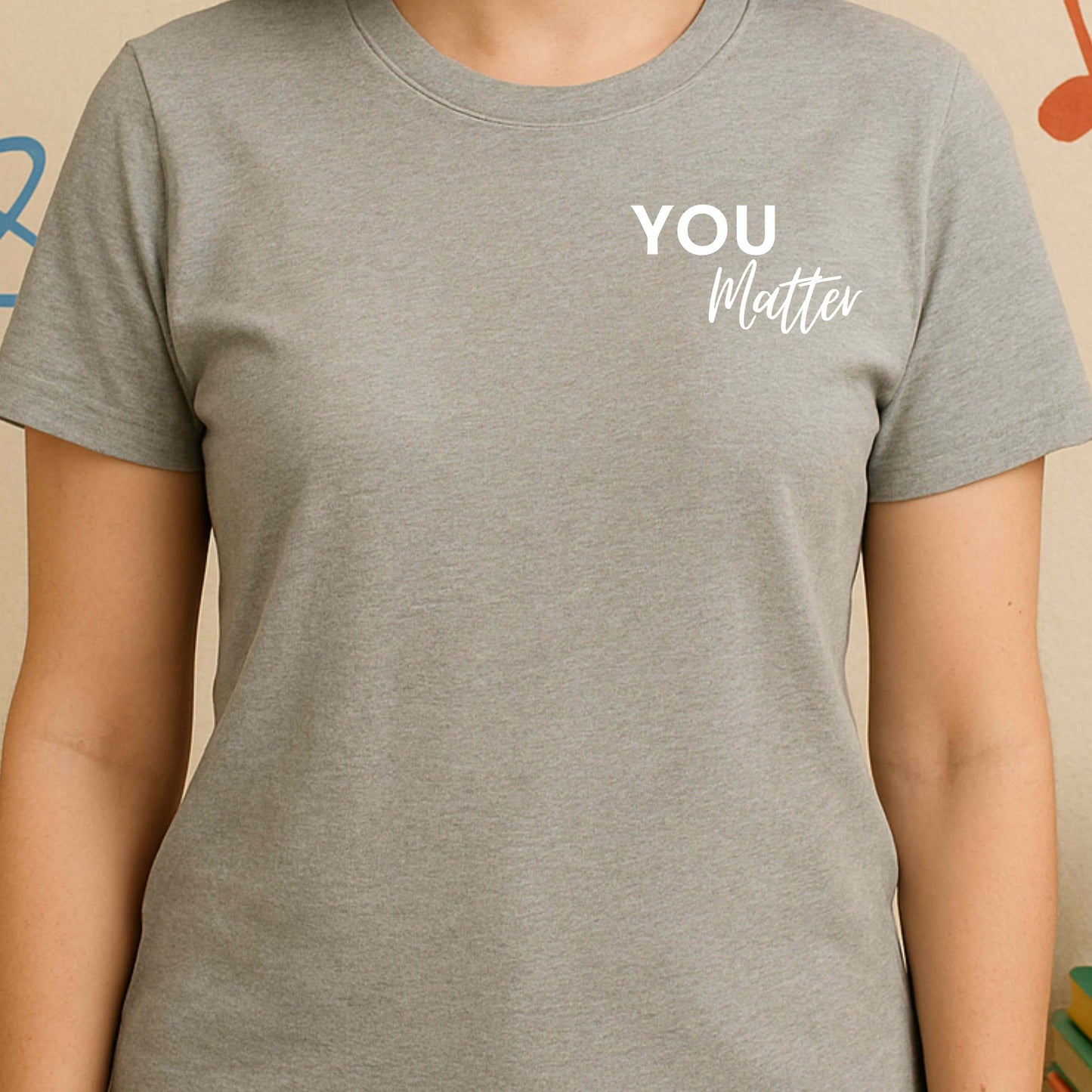 "You Matter" You Are Enough T-Shirt. A motivational affirmation tee with an uplifting quote, perfect for everyday wear or thoughtful gifts