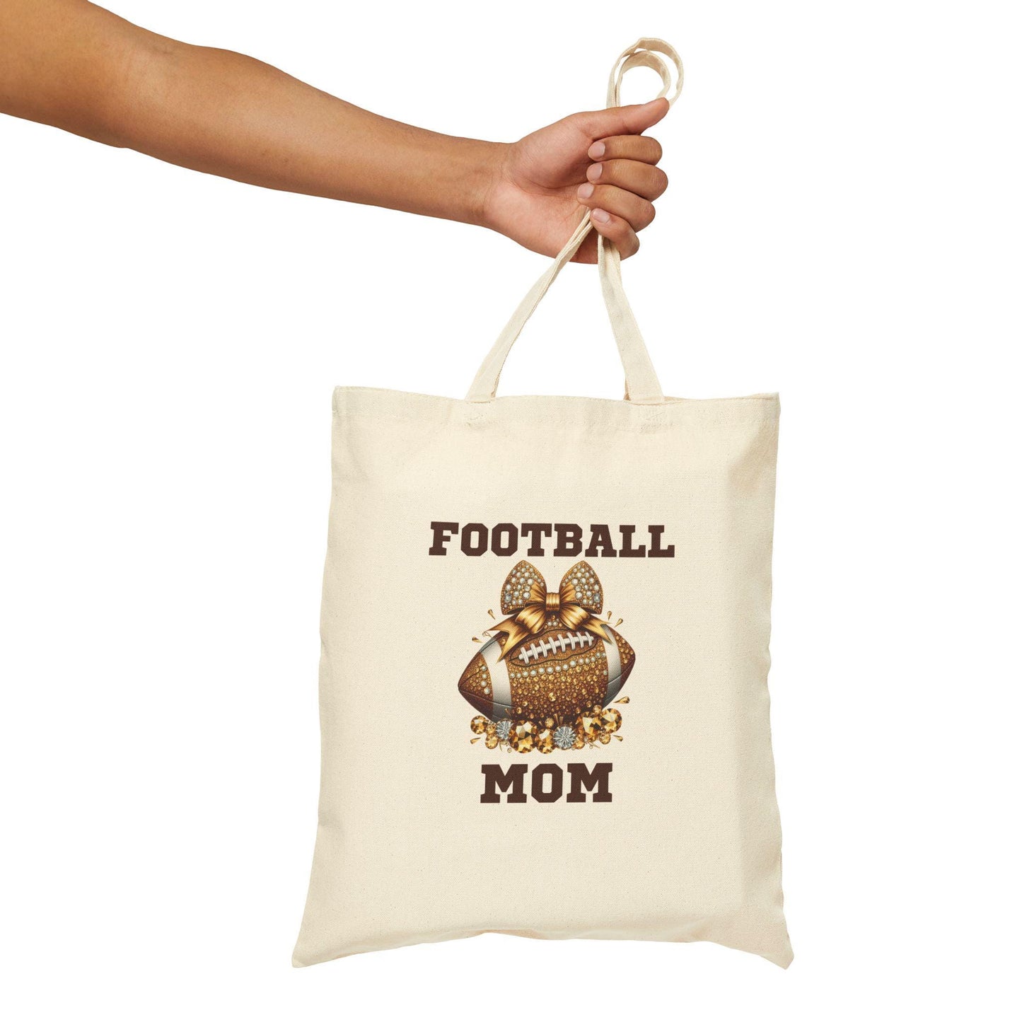 Football Mom Tote Bag - Perfect for Game Day, Gift for Sports Moms, Reusable Grocery Bag, Eco-Friendly Tote