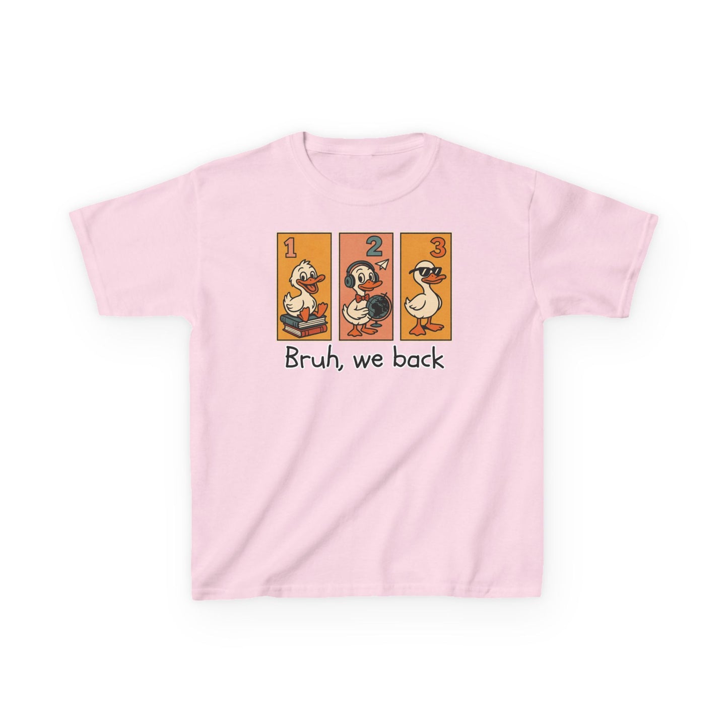 'Bruh, We Back'  Back to School Graphic Tee, Youth Casual Shirt