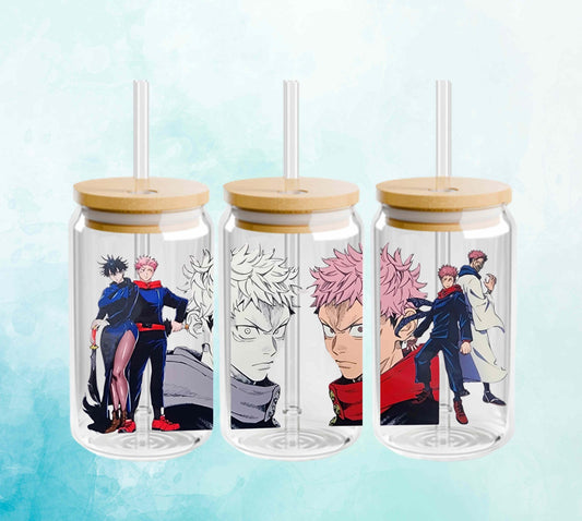 Jujutsu Kaisen Acrylic Plastic or Glass Cup, 16oz Libbey Cup