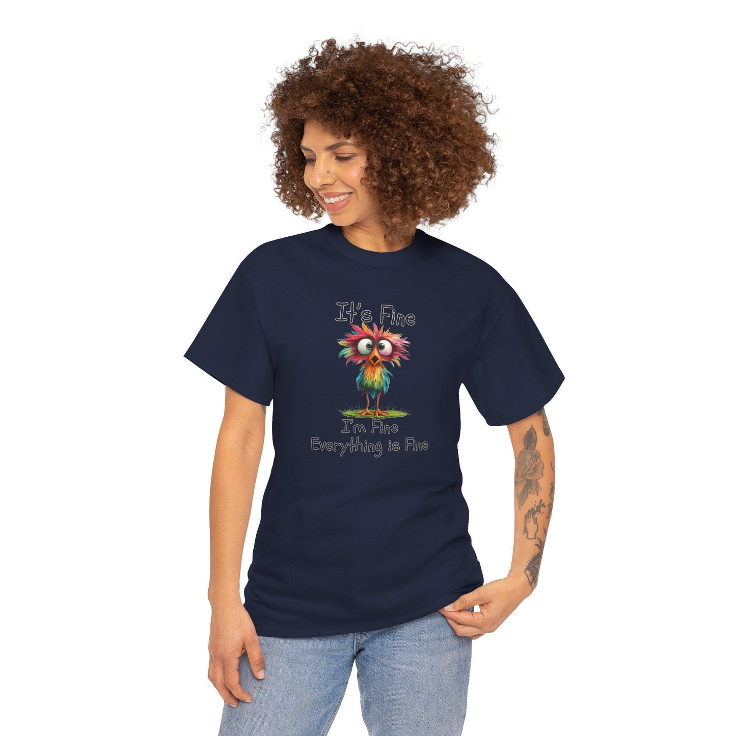Funny Everything Is Fine Shirt,Graphic Tee, It's Fine, I'm Fine Everything is fine