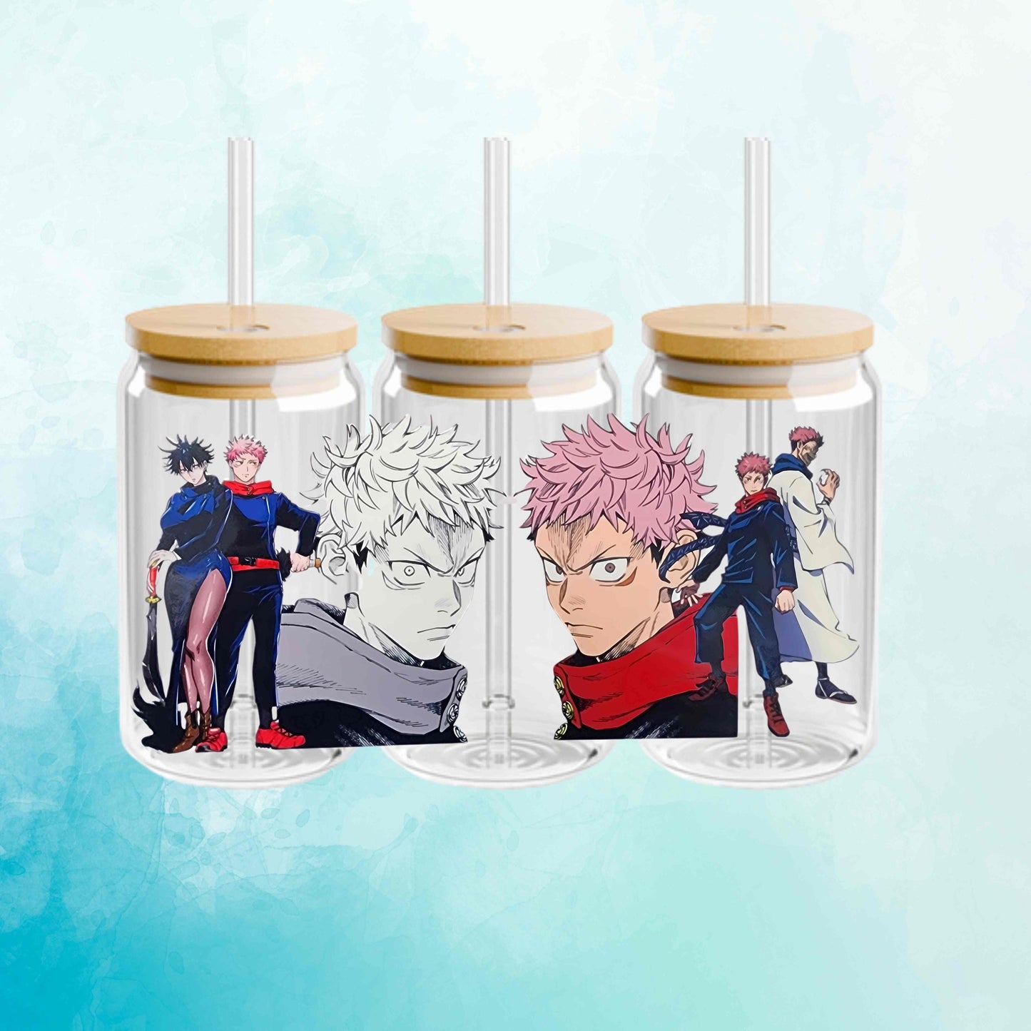 Jujutsu Kaisen Acrylic Plastic or Glass Cup, 16oz Libbey Cup