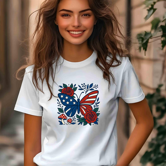 Red White Blue Tee, Patriotic Tee, American Flag Shirt, Patriotic Clothing, 4th of July Shirt
