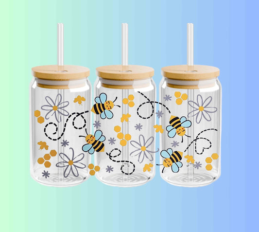 Summer Bee 16oz Libbey Cup