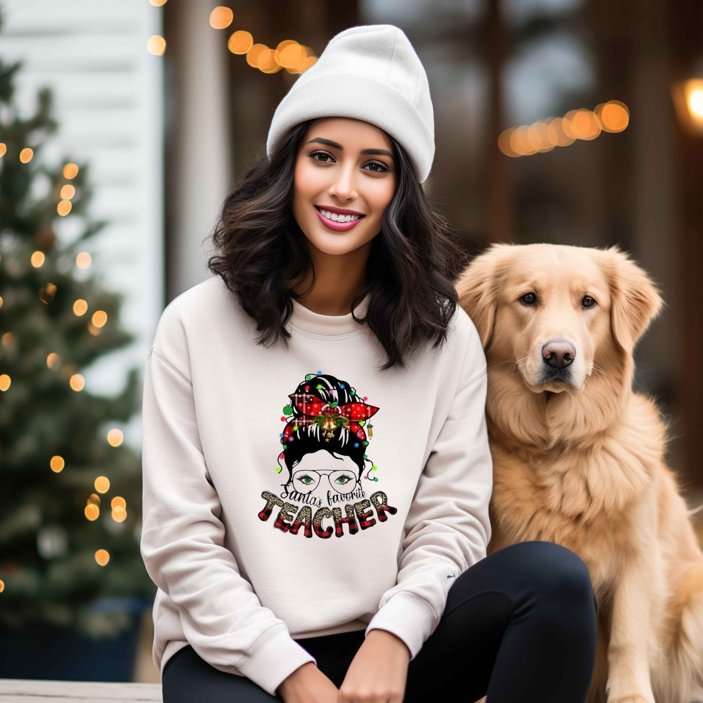 "Santa's Favorite Teacher" Sweater, Christmas Sweater or Gift For Teachers