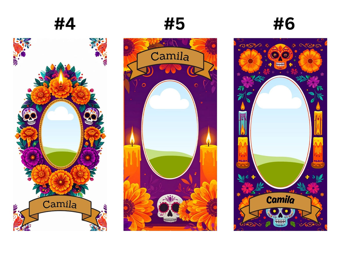 Personalized Día de los Muertos Memorial Candle | Custom Photo Veladora for Ofrenda & Day of the Dead Altar