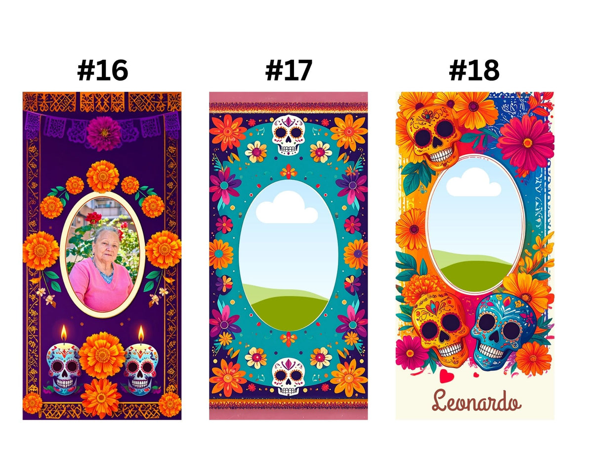 Personalized Día de los Muertos Memorial Candle | Custom Photo Veladora for Ofrenda & Day of the Dead Altar