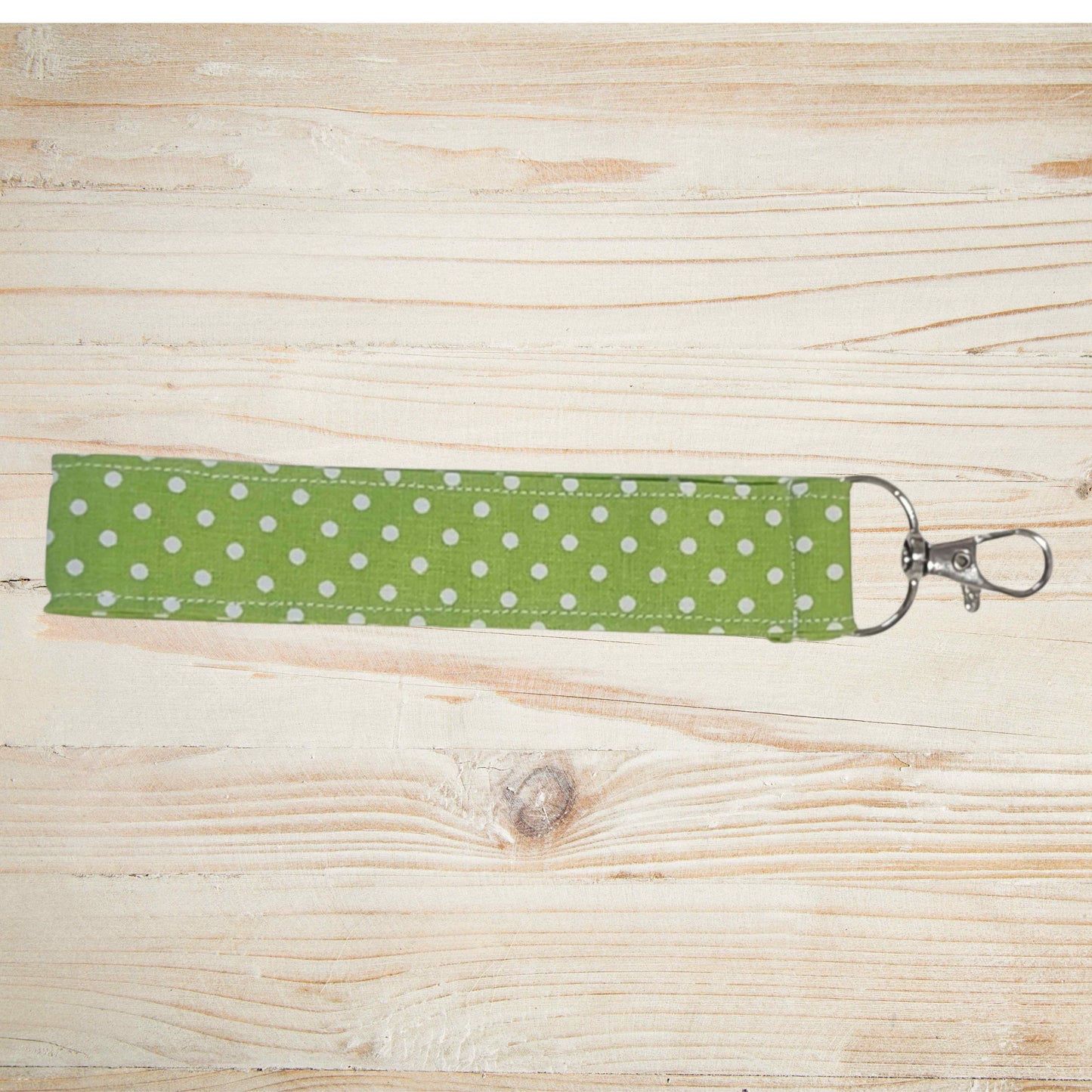 Fabric wristlet keychain with sturdy key ring. Perfect key holder strap for car keys, house keys, and everyday use