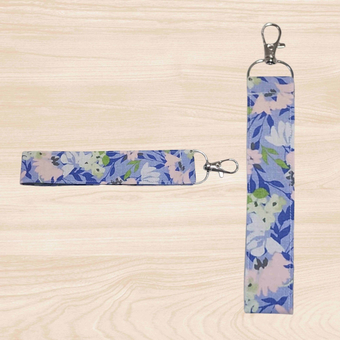 Fabric wristlet keychain with sturdy key ring. Perfect key holder strap for car keys, house keys, and everyday use. Cute gift for her.