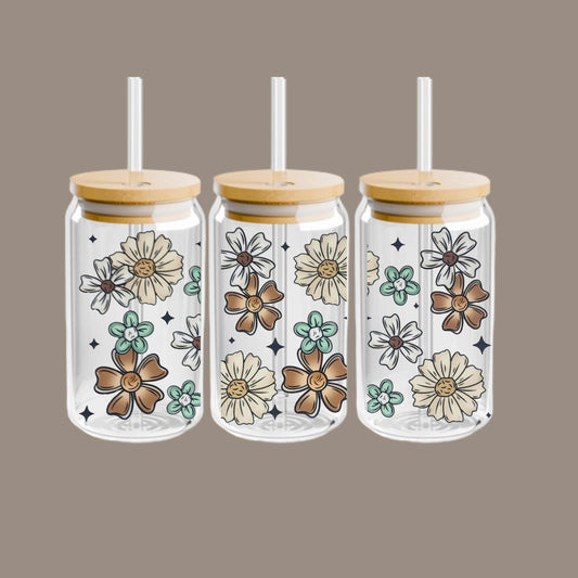 Flowers 16oz Libbey Cup