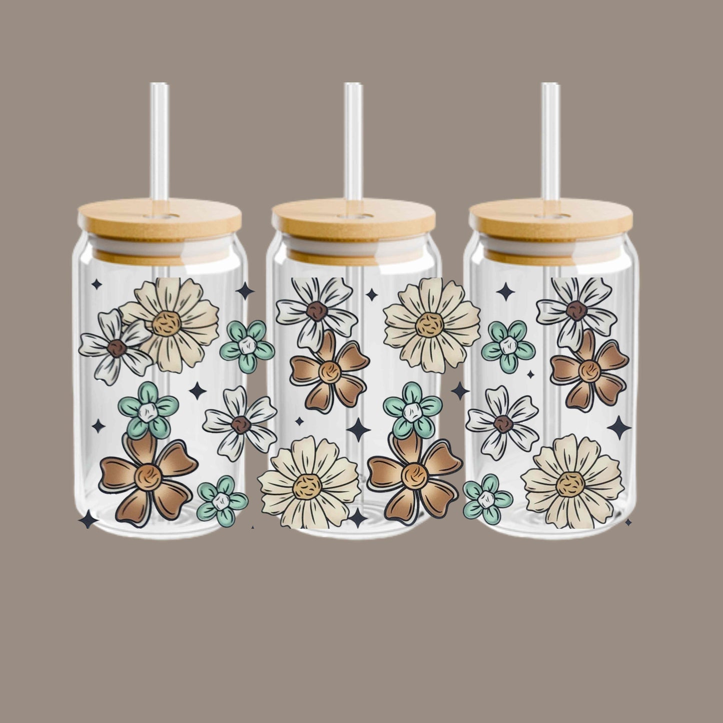 Flowers 16oz Libbey Cup