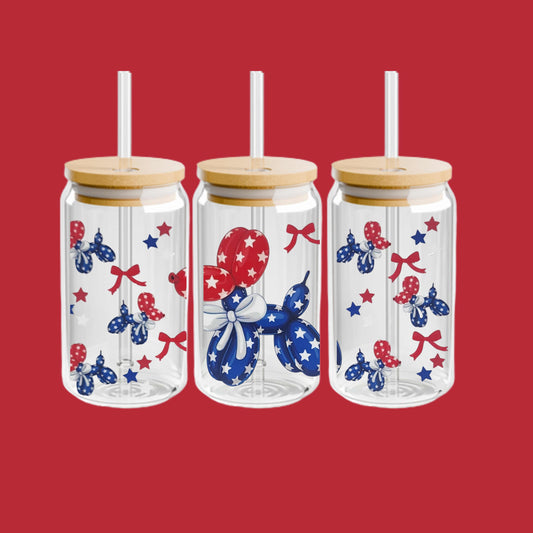 Patriot Balloon Dog 16oz Libbey Cup