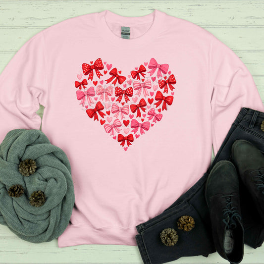 Valentine’s Day Coquette Bow Crewneck Sweatshirt