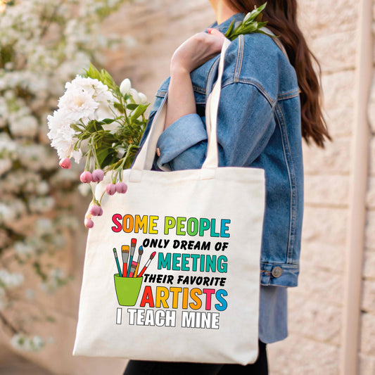 Teacher Tote or Art Teacher tote, Teacher Appreciation Gift, Colorful Art Class Graphic Tote, Inspirational Teachers Tote, Teachers love