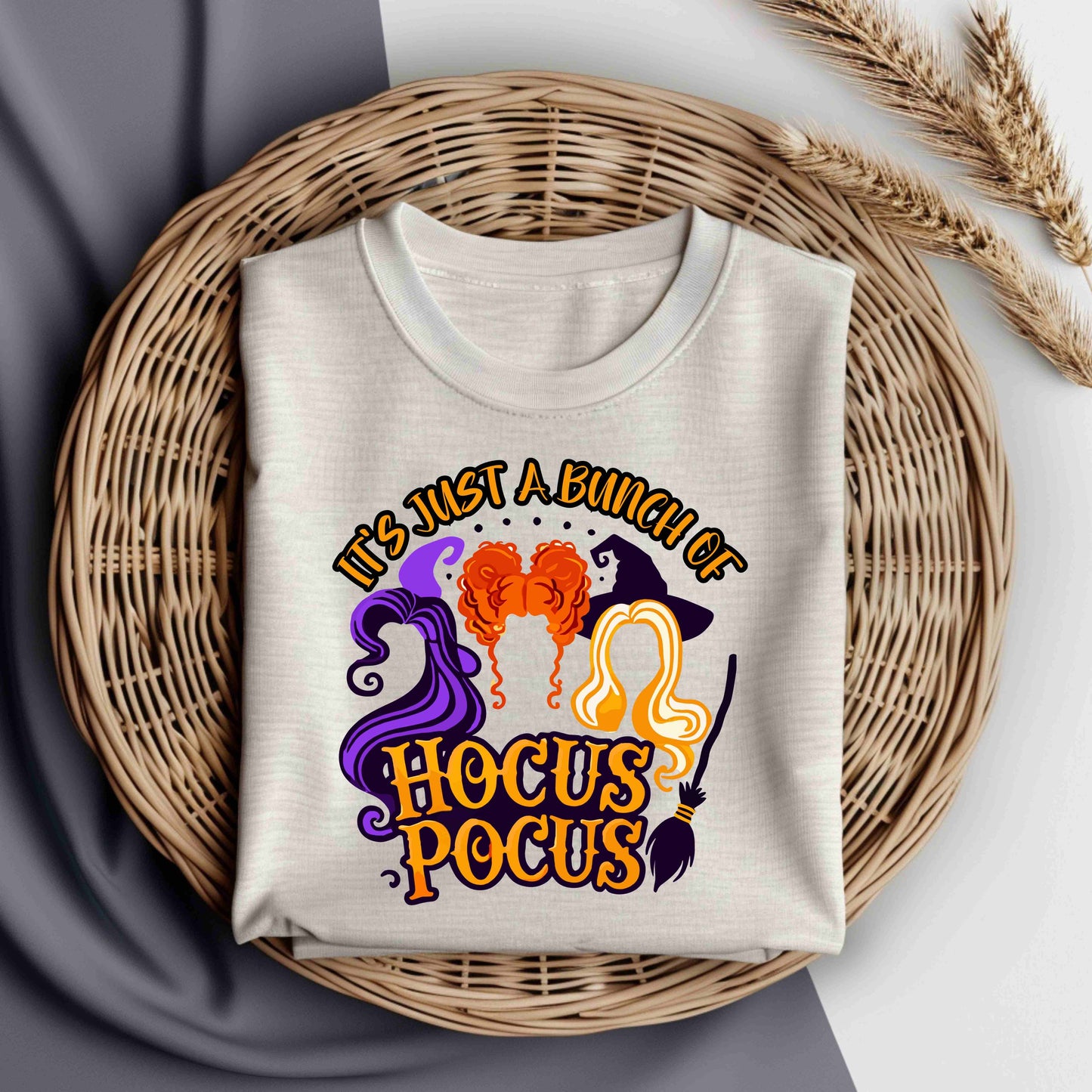 Hocus Pocus Halloween Shirt – Witchy Spooky Season Graphic Tee or Sweatshirt – Fall Party Outfit for Halloween Lovers