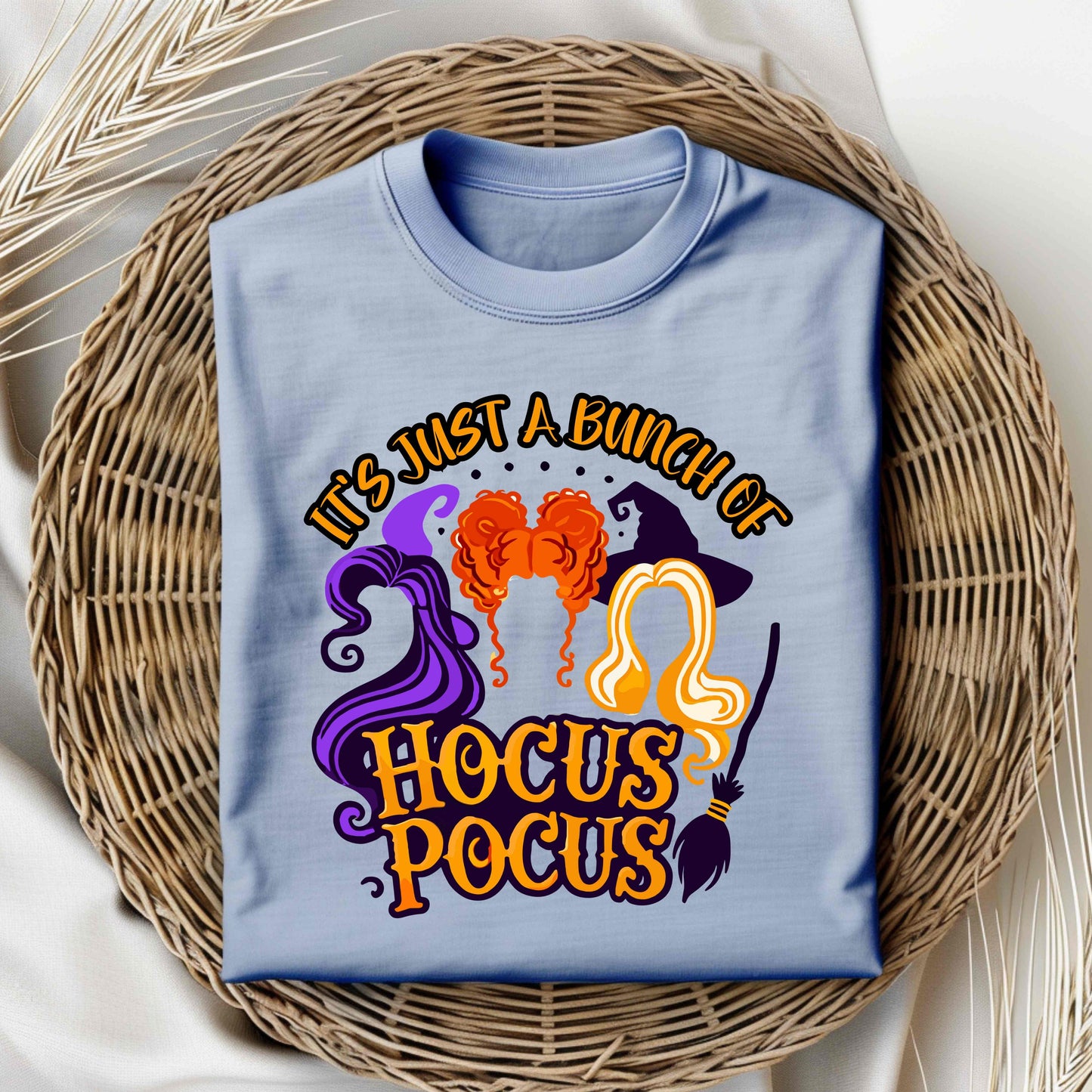 Hocus Pocus Halloween Shirt – Witchy Spooky Season Graphic Tee or Sweatshirt – Fall Party Outfit for Halloween Lovers