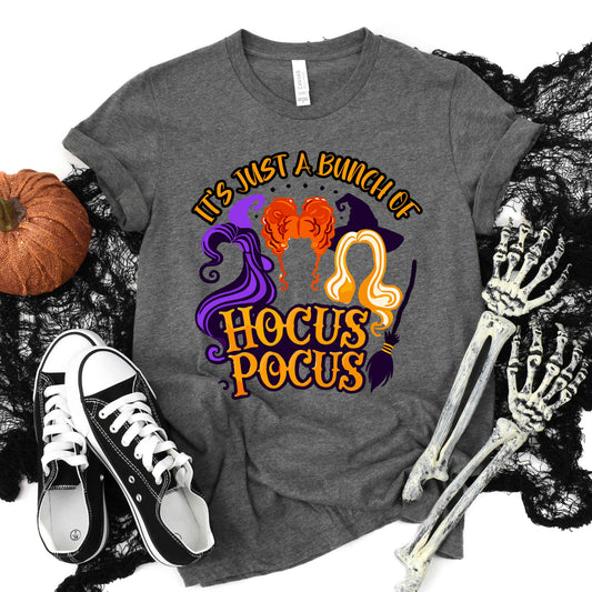 Hocus Pocus Halloween Shirt – Witchy Spooky Season Graphic Tee or Sweatshirt – Fall Party Outfit for Halloween Lovers
