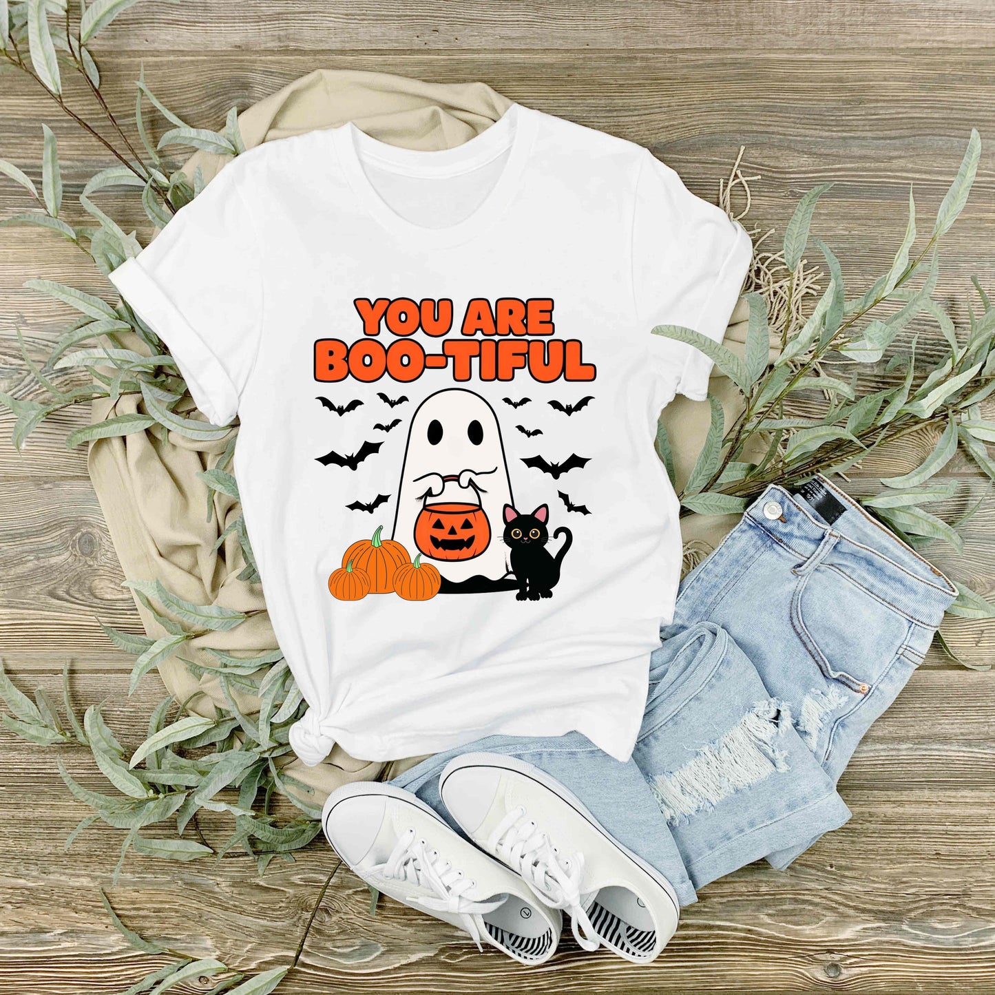 You Are Boo-tiful shirt, Cute Ghost Boo-tiful shirt, Kids and Adult Spooky Season, Fall Shirt, Holiday Wear