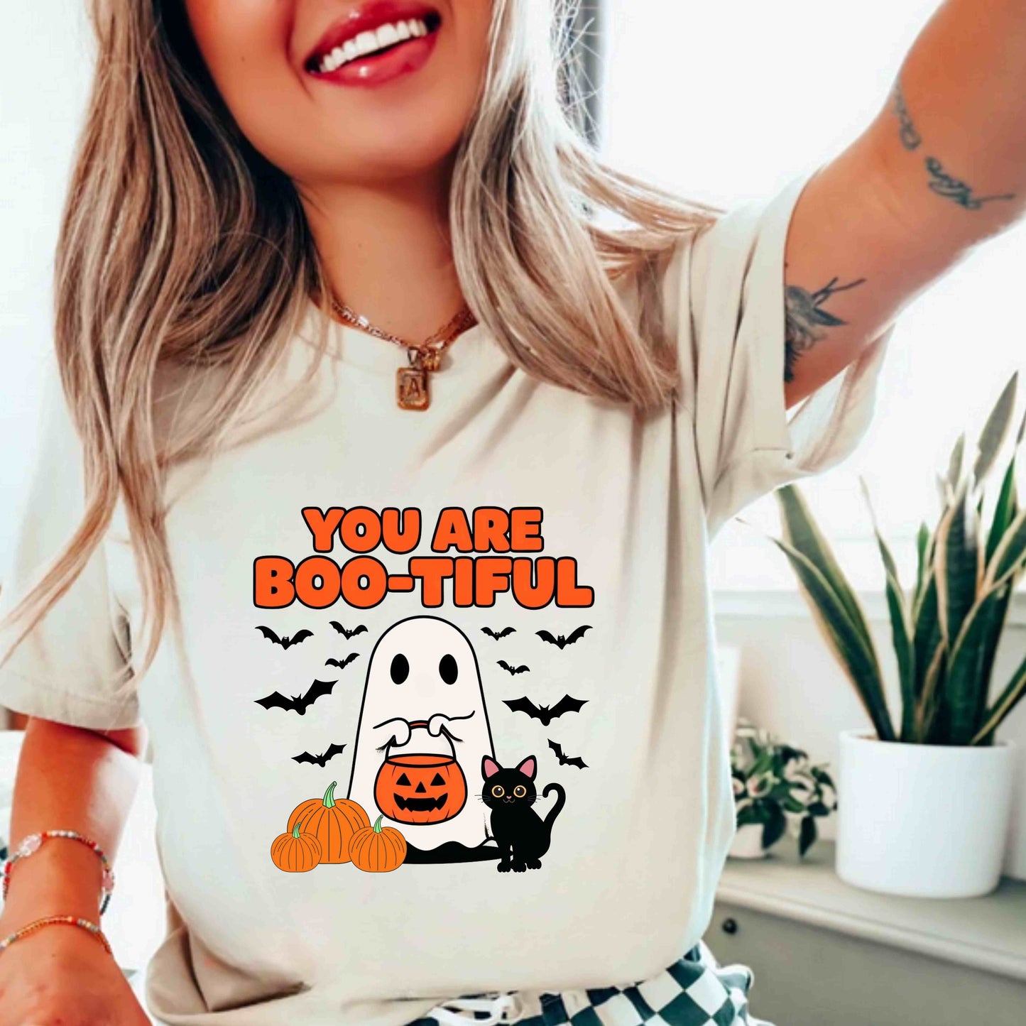 You Are Boo-tiful shirt, Cute Ghost Boo-tiful shirt, Kids and Adult Spooky Season, Fall Shirt, Holiday Wear