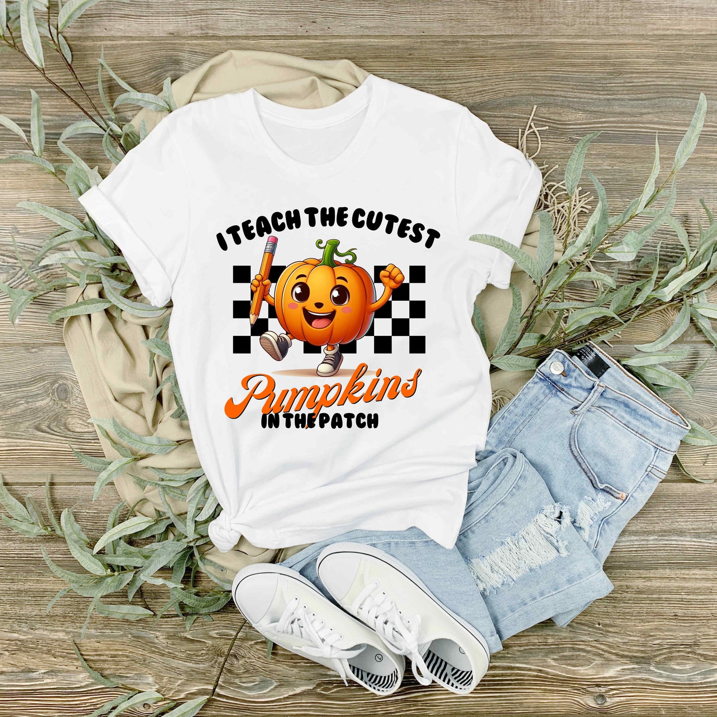 I Teach The Cutest Pumpkins In The Patch Shirt, Cute Fall Teacher Shirts