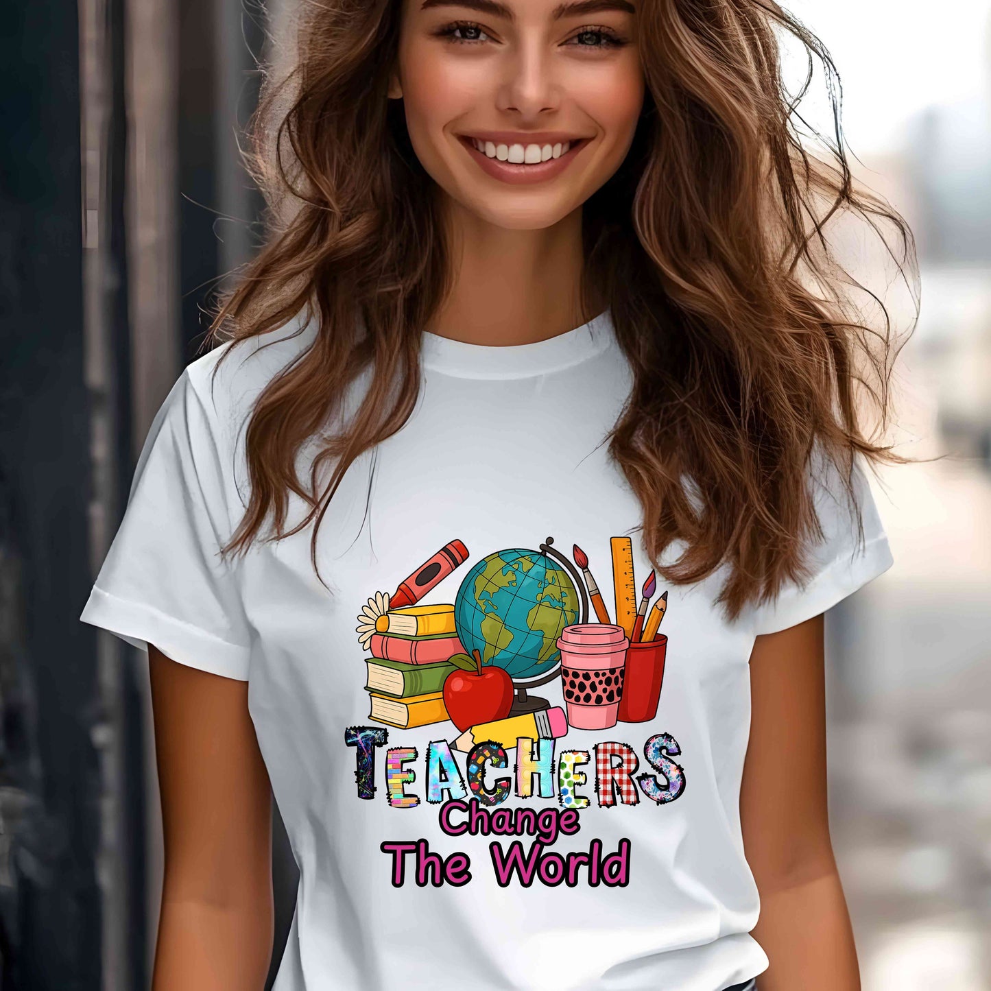Teachers Change The World T-Shirt – Cute Teacher Appreciation Gift Shirt – Back to School Graphic Tee – Teaching Life Shirt, Teachers gifts