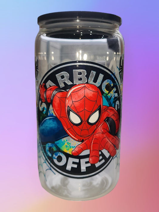 Starbucks Spiderman 16oz Libbey Cup