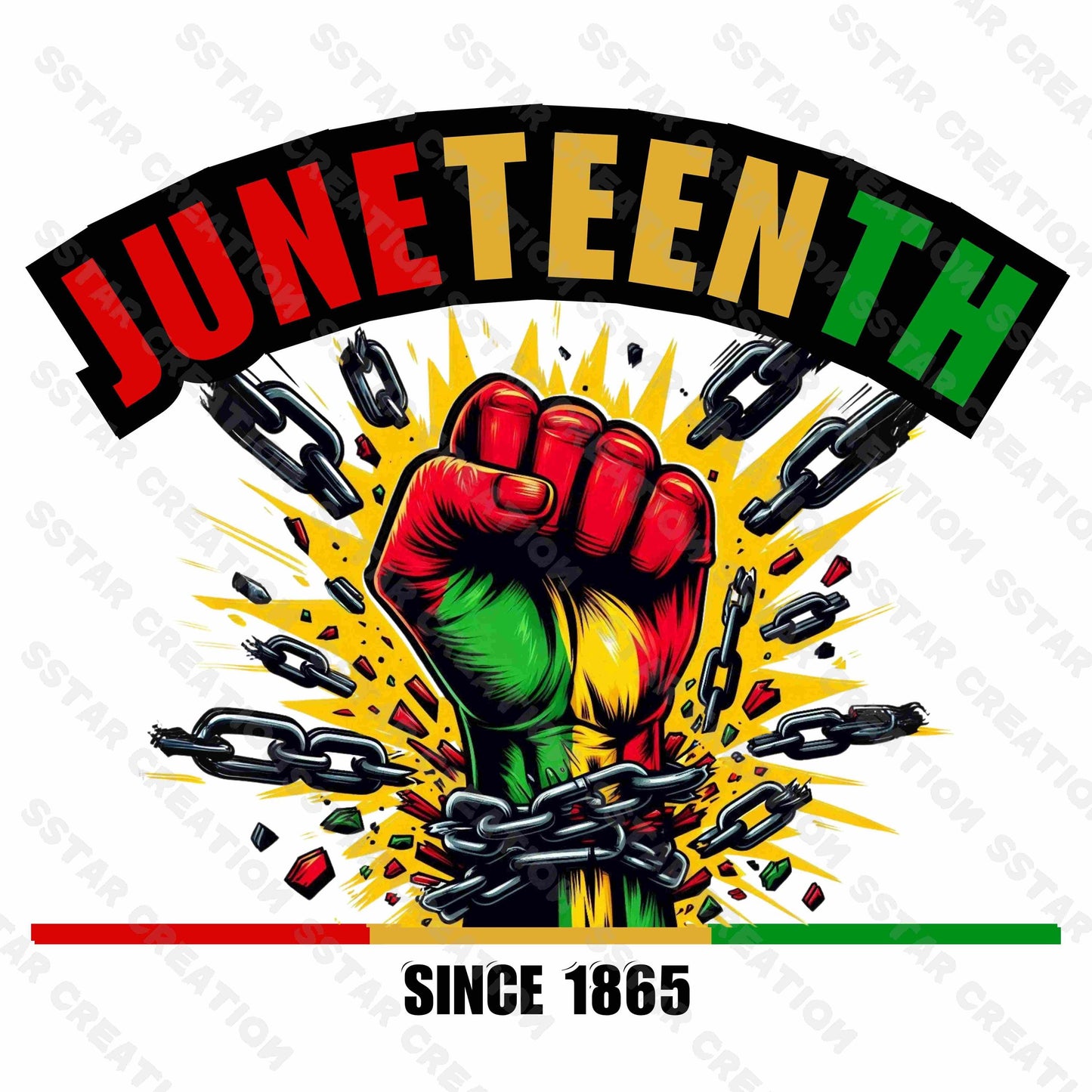 Digital Juneteenth freedom fist PNG,  African pride Juneteenth celebration PNG