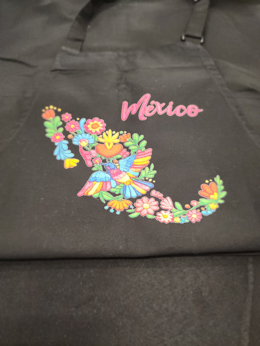 Mexico Apron with embroidery effect